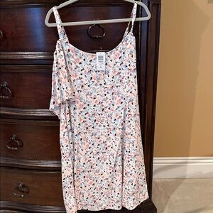 Floral Spaghetti Strap Dress with flutter arm sleeves